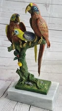 Collectible/Gift Signed Original Milo Three Brazilian Parrots Sculpture Gift