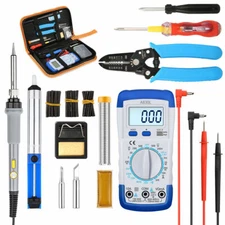 60W Soldering Iron Kit Electronics Welding Irons Solder Tools Adjustable Temp