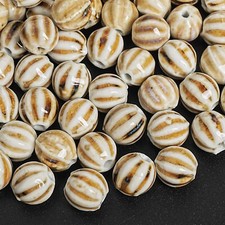 11MM Yellow Glazed Porcelain Beads Christmas Pumpkin Loose Beads /10 pcs