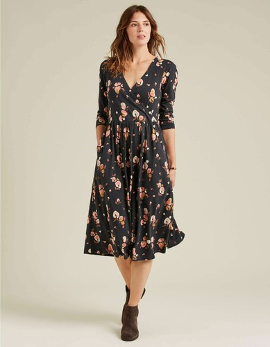 FAT FACE EADIE PAINTED FLORAL MIDI 