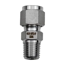 304 Stainless Steel Compression Fitting 3/8" Tube OD x 1/4" NPT Male Adapter