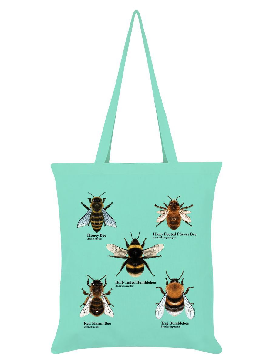 Stubbs Mugs Tote Bag A Swarm Of Bees Mint Green 38x42cm
