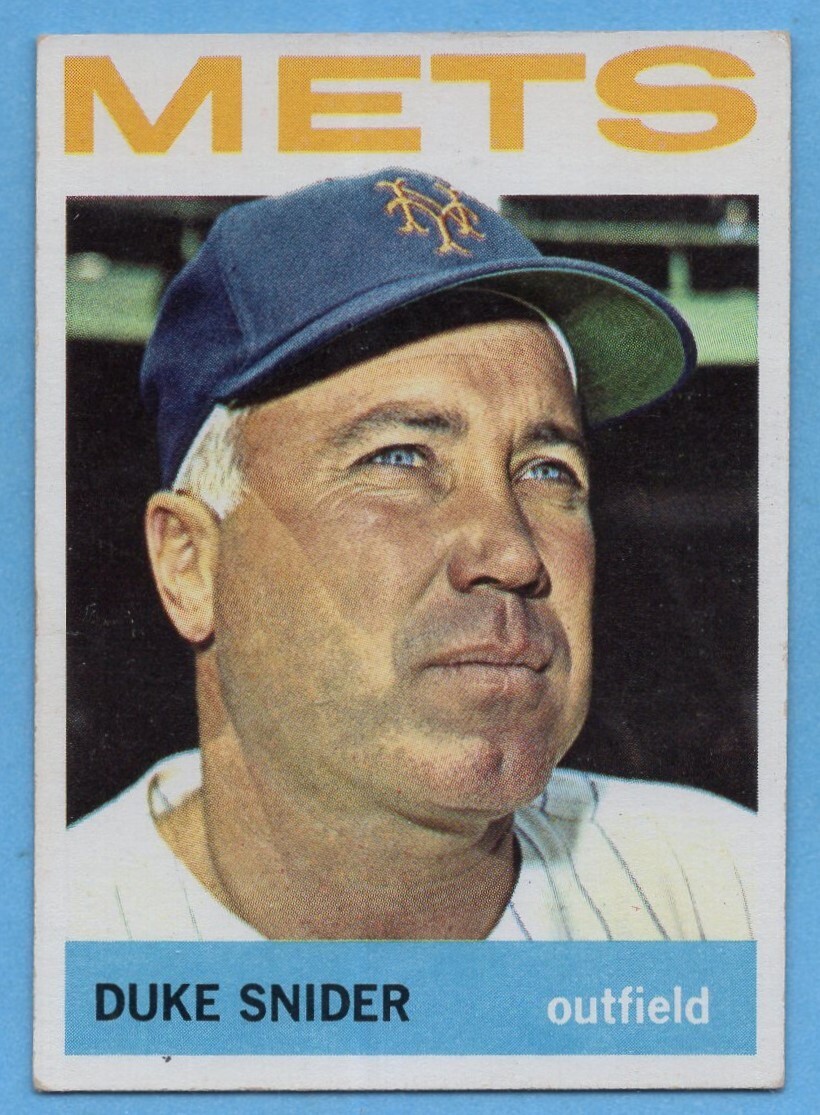 1964 Topps #155 Duke Snider VG-VGEX WRINKLE New York Mets Hall of Fame A7526