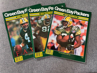 Green Bay Packers Yearbooks Lot 3 - 1994, ‘95 and ‘01 White, Favre, and Bennett! | eBay