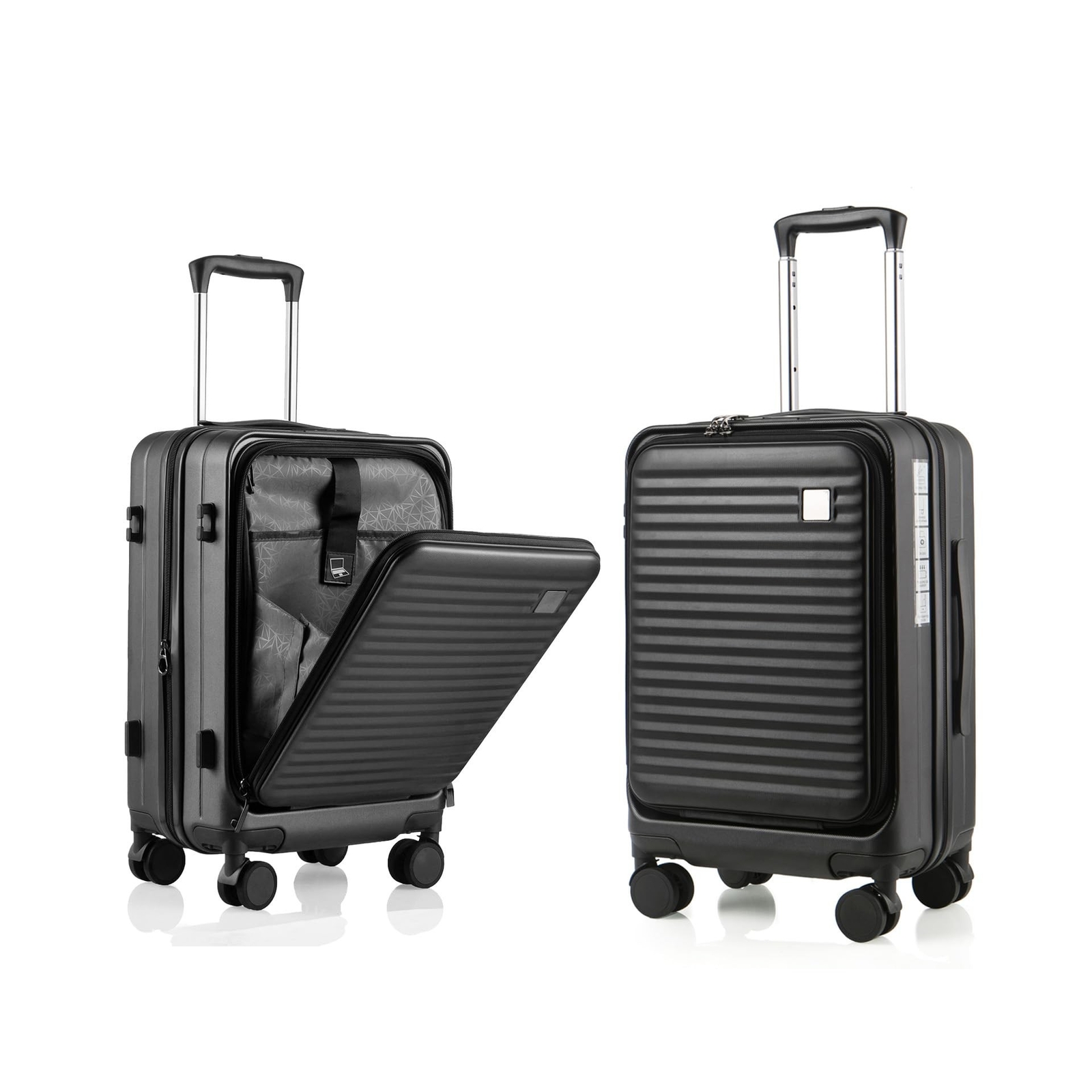 Expandable Carry On Luggage Durable Hardside Lightweight Rolling Suitcases wi...