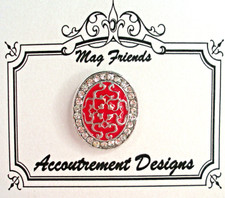 Needle Minder Magnet Red Oval Accoutrement Designs Cross Stitch Holder Strong