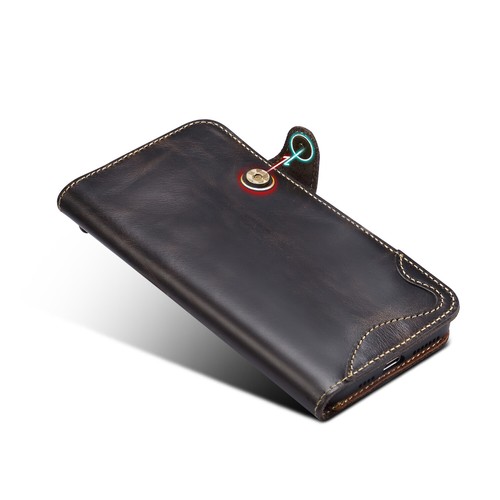 Retro Echt Rindseder Flip Hülle Schutztasche Case für iPhone 13 14 15 16 Pro Max - Picture 9 of 16