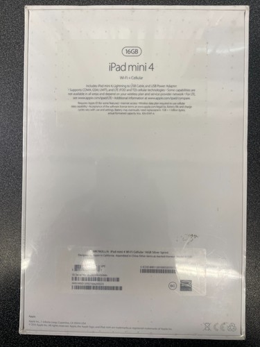 Apple iPad Mini 4th gen 7.9in 16GB-Silver-New Seal!!! - Picture 3 of 4