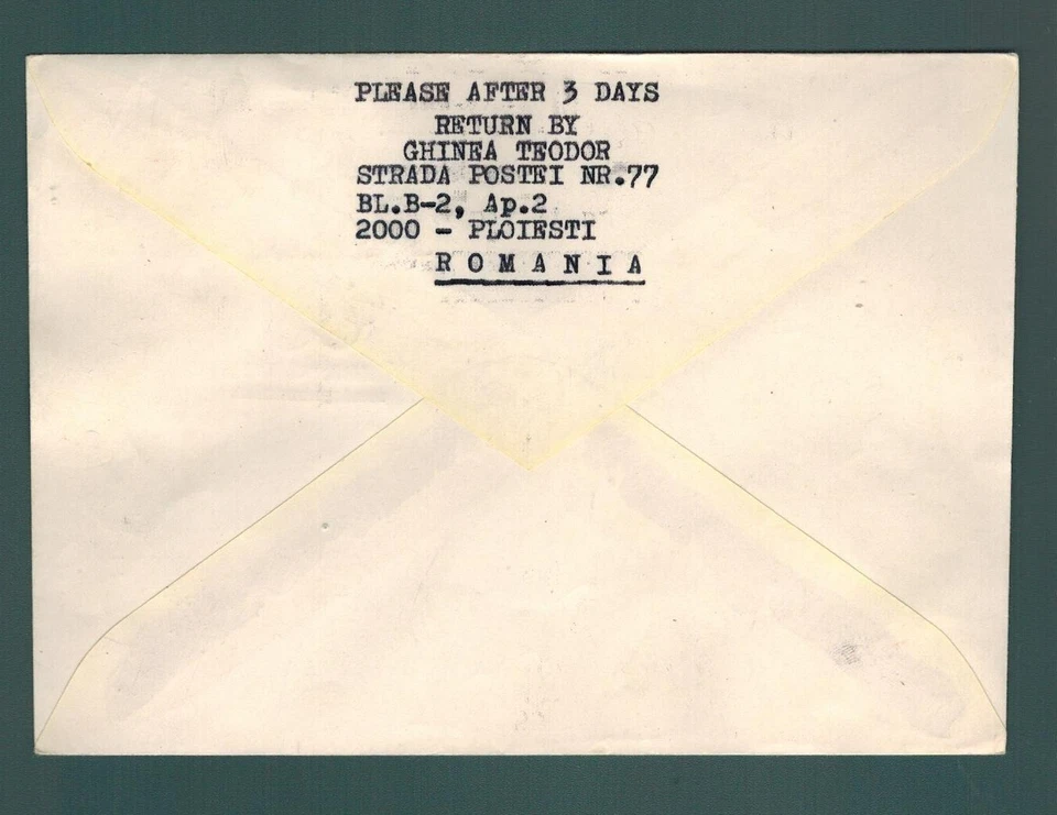 Cubierta 1988 Rumania Corea Vuelo Especial Atletas Rumanos Seúl Juegos Olímpicos C Foto 2 de 2