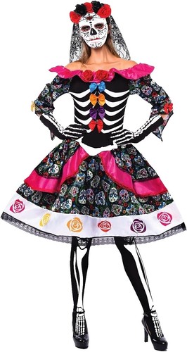 Kreepsville 666 Day of the Dead Skeleton Flare Dress Made in the USA (XS) | eBay Kreepsville 666 Day of the Dead Skeleton Flare Dress Made in the USA (XS) | eBay