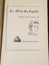 It's All in the Family by Margaret Millar First Printing 1948 HC Vintage