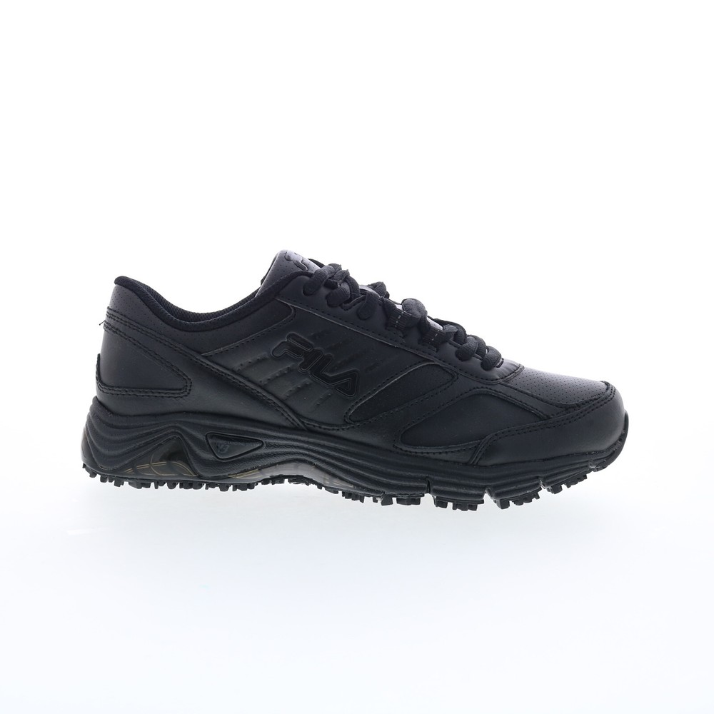 Fila Memory Ultra Slip-Resistant Womens Black Work Shoes Size 7.5