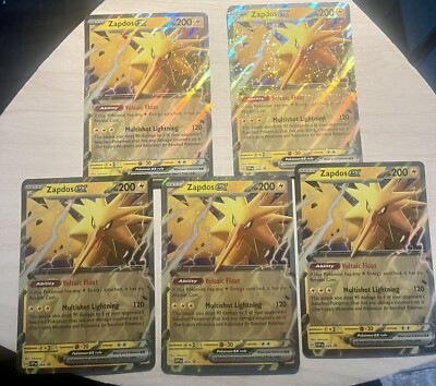 Pokemon Zapdos EX 5 Card Lot Jumbo Black Star Promo 049 MINT!!! POKÉMON 151 S&V