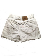 Levi's 954 13 30 x 14.5 White Vintage 1995 Orange Tab USA Denim Jean Shorts