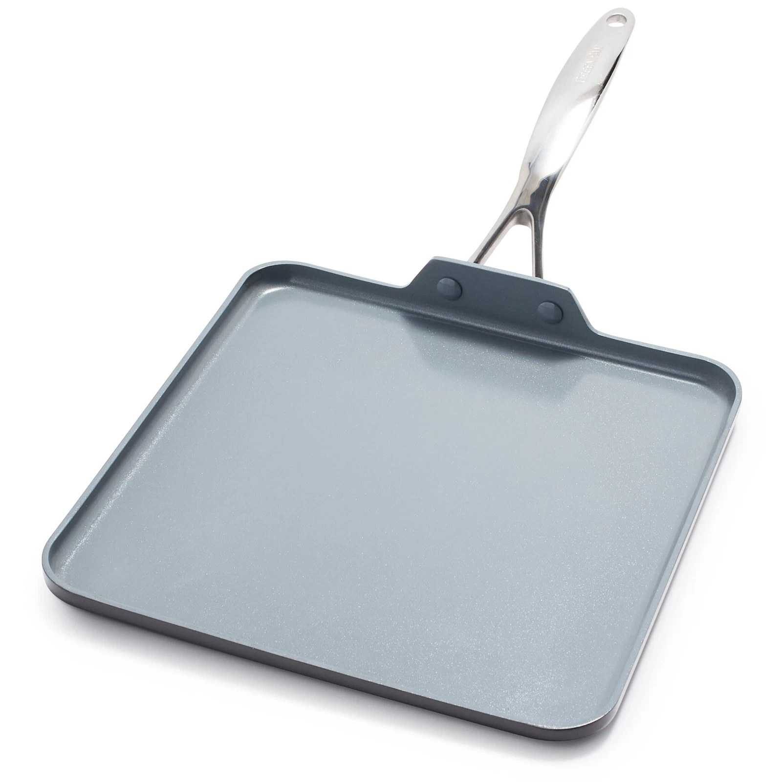 Gray 11 Inch Nonstick Griddle Pan with Diamond Infused Ceramic Coating