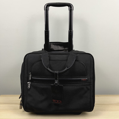 Tumi Alpha Bag Gray Wheeled Laptop Briefcase Rolling Expandable Luggage 14 x 16
