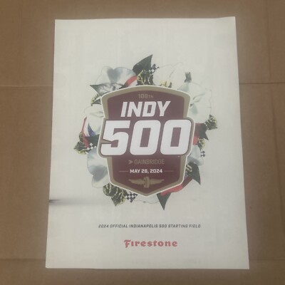 2024 Indy 500 Starting LineUp Insert