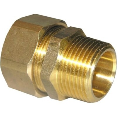 LASCO 17-6811 1/4-Inch Compression by 1/8-Inch Male Pipe Thread Brass Adapter