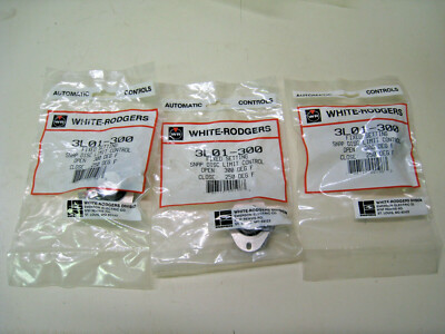 Lot of 3 New White Rodgers 3L01-300 Fixed Setting Snap Disc Limit Control