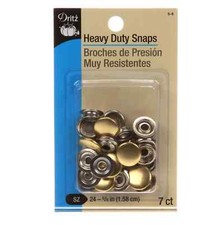 Heavy Duty Snaps 7ct Polished Brass  5-6