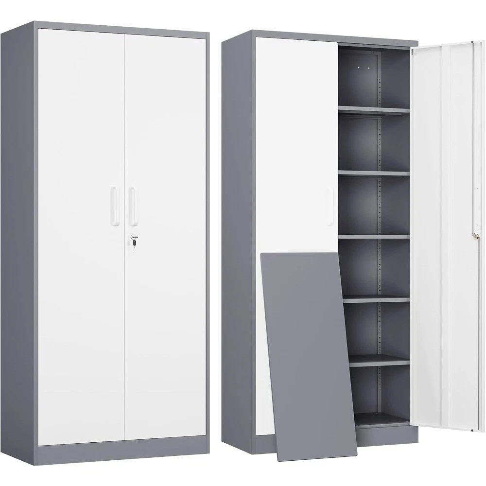 Steel Grey Office Storage Cupboard 2 Door Locking India - View #12