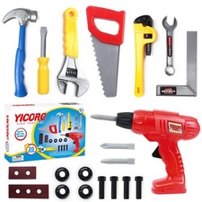 Kids Tool Set 20 PCS Toddler Tool Set with Toy Drill, Pretend Play Kids Toys ...