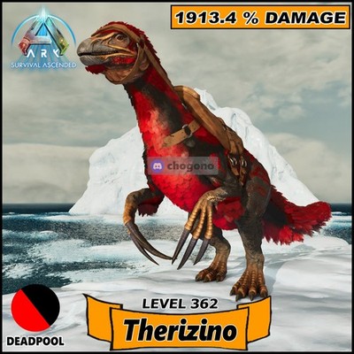 Ark Survival Ascended PC/PS5/XBOX PVE   Deadpool   THERIZINO 1913.4% Damage