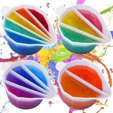 LET'S RESIN Silicone Split Cups,4Pcs Thicken Reusable 4 Cups 15 oz , White
