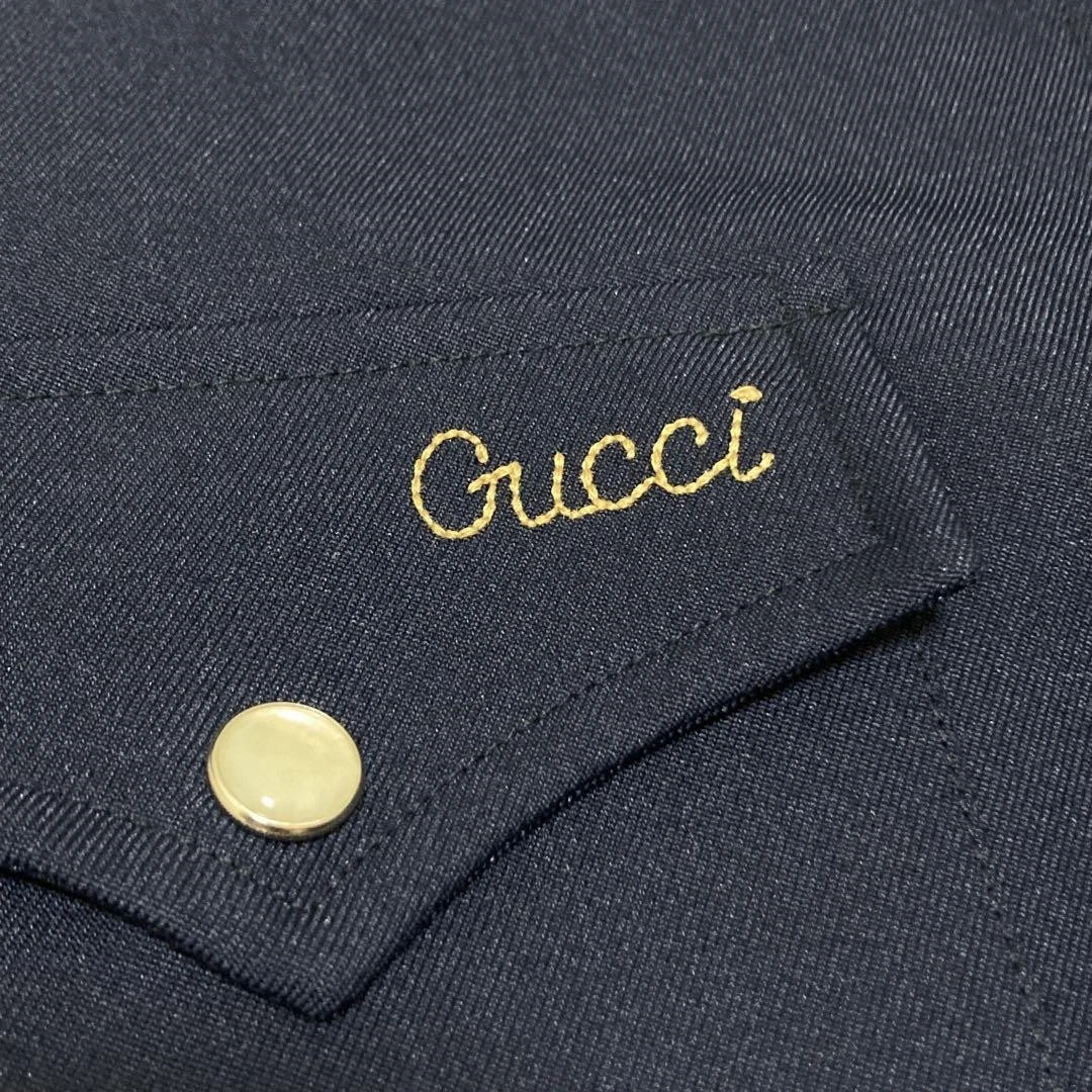 Gucci 23Aw Camicia Giacca Blouson Logo Ricamo Western