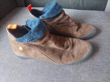 Softinos Wildleder Stiefellette - Gr. 41 - braun - blau - neuwertig