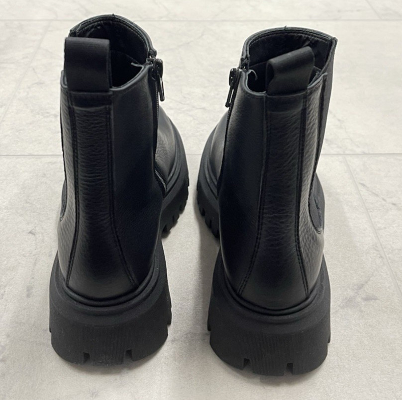 NIB MSGM Girls Black Leather Logo Boots In Black Size: 32 (US 1) image 4