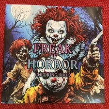 Freak of Horror Coloring Book Paperback Illustrated Adult Horror package.