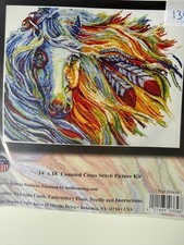 Design Works Kriegspferd Kreuzstich-Set Marcia Baldwin 14 x 18 Zoll neu versiegelt