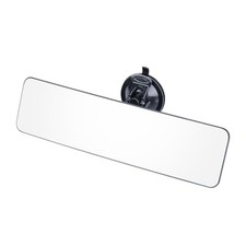 12" Large Curved Car Rear View Mirror with Suction Cup, Universal White