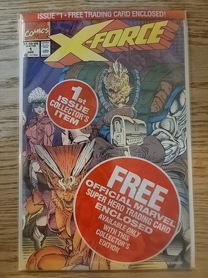 X- FORCE 1st Issue Collectors Comic With Deadpool Trading Card