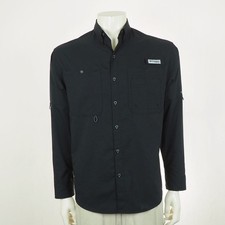 Columbia PFG Tamiami II Fishing Button Down Shirt Mens Small Black Vented Travel