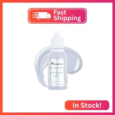 Mysense Light Grey Face Body Paint,Water Based Washable Face Paint,Non-toxic Cre