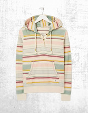 Womens Fat Face Trescowe Feeder Stripe Pullover Hoodie in Multi (Defect)