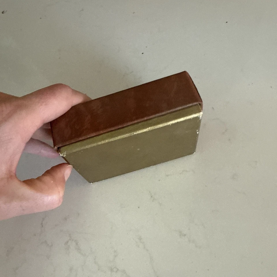 Cadena de corbata o barra de corbata vintage dorada para hombre ópalo o ágata Foto 3 de 4