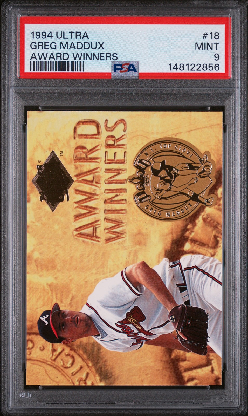 1994 ULTRA AWARD WINNERS #18 GREG MADDUX PSA 9
