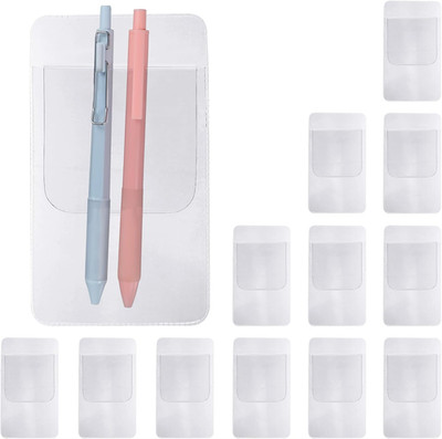 12PCS Pocket Protector for Men Shirt, Heavy Duty PVC Pen Protect Holder for Shir