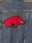 Arkansas Razorbacks Team Jeans Denim Button-up Jacket Size Small — photo 4