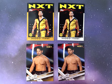 Hideo Itami Topps WWE Base 5x7 Jumbo 4 Card lot 2016 2017 Heritage /10 GOLD