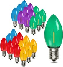 25 Pack C9 LED Replacement Christmas Light Bulbs Multicolor, Waterproof Shatterp