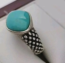925 Sterling Silver Turquoise Ring Size 5
