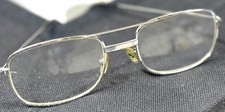 Silver Toned 62 /-2 2.00 Full Rim Aviator-Style Eyeglasses Frame