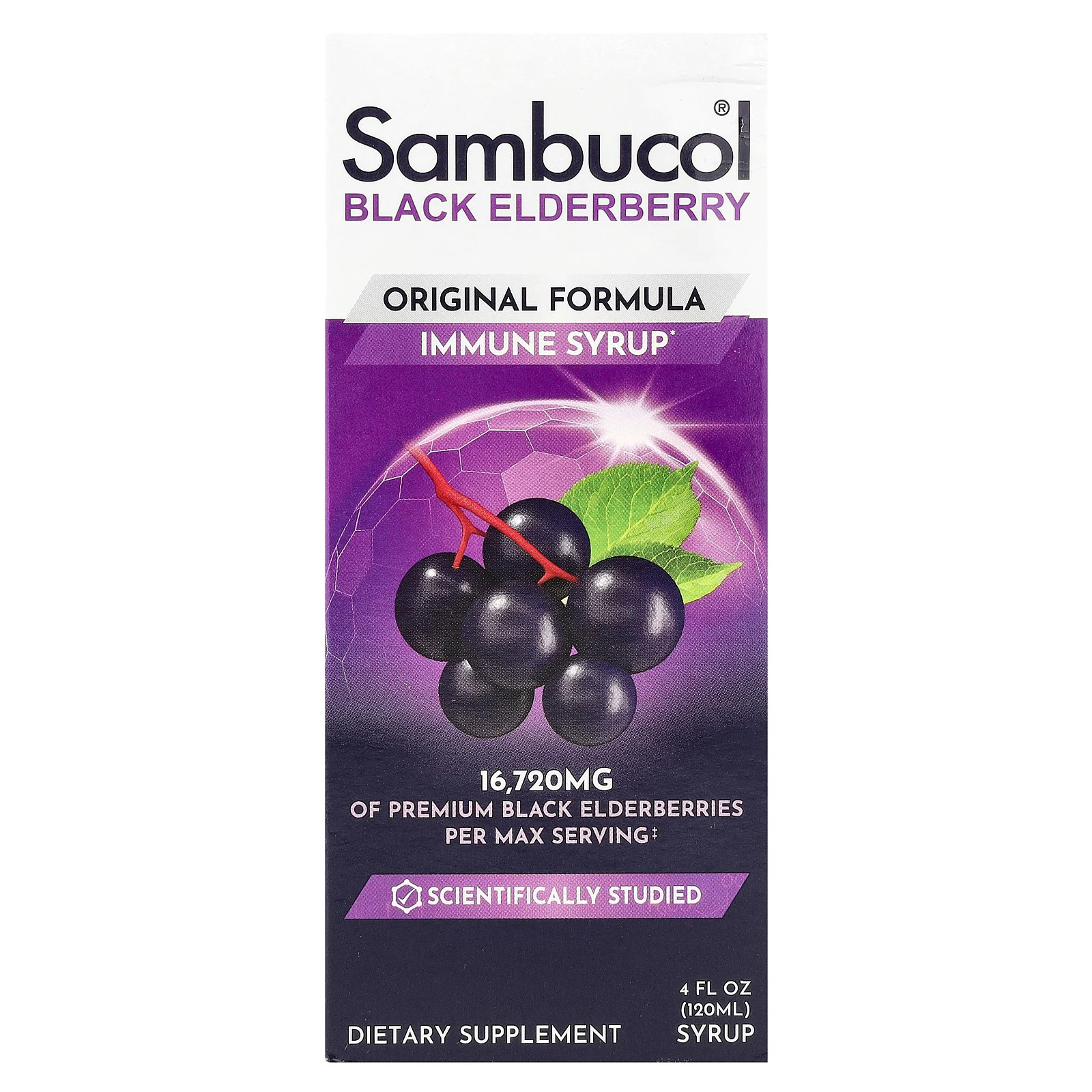 Sambucol Black Elderberry Original Formula 4 fl oz 120 ml Dairy-Free