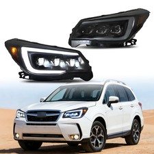 HCmotion Full LED Headlights for 2013-2018 Subaru Forester DRL Sequential w Pair