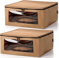 2 Pack Hat Storage Box for Cowboy Hat Square Foldable Travel Wide Brims Caps ...