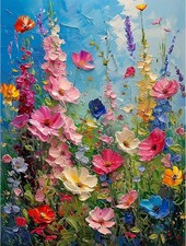 Hutarosl Wild Flowers Paint by Numbers Kits for Adults - Flowers Paint by Number
